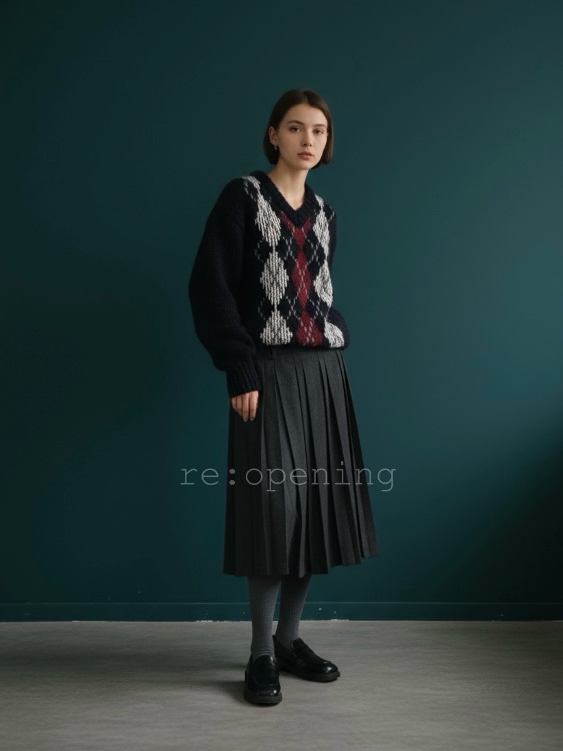 RE:OPENING韓國代購㊣女士新品職業休閑熱賣真品時尚針織衫RE:OPENING針織衫