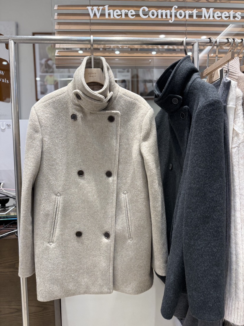 DE GO YOU東大門㊣直郵女士新品真品熱賣中長款大衣涂層雙層DE GO YOU中長款大衣