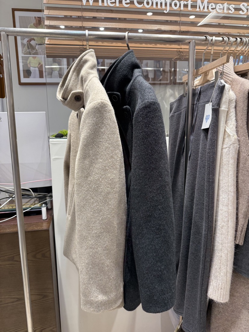 DE GO YOU東大門㊣直郵女士新品真品熱賣中長款大衣涂層雙層DE GO YOU中長款大衣