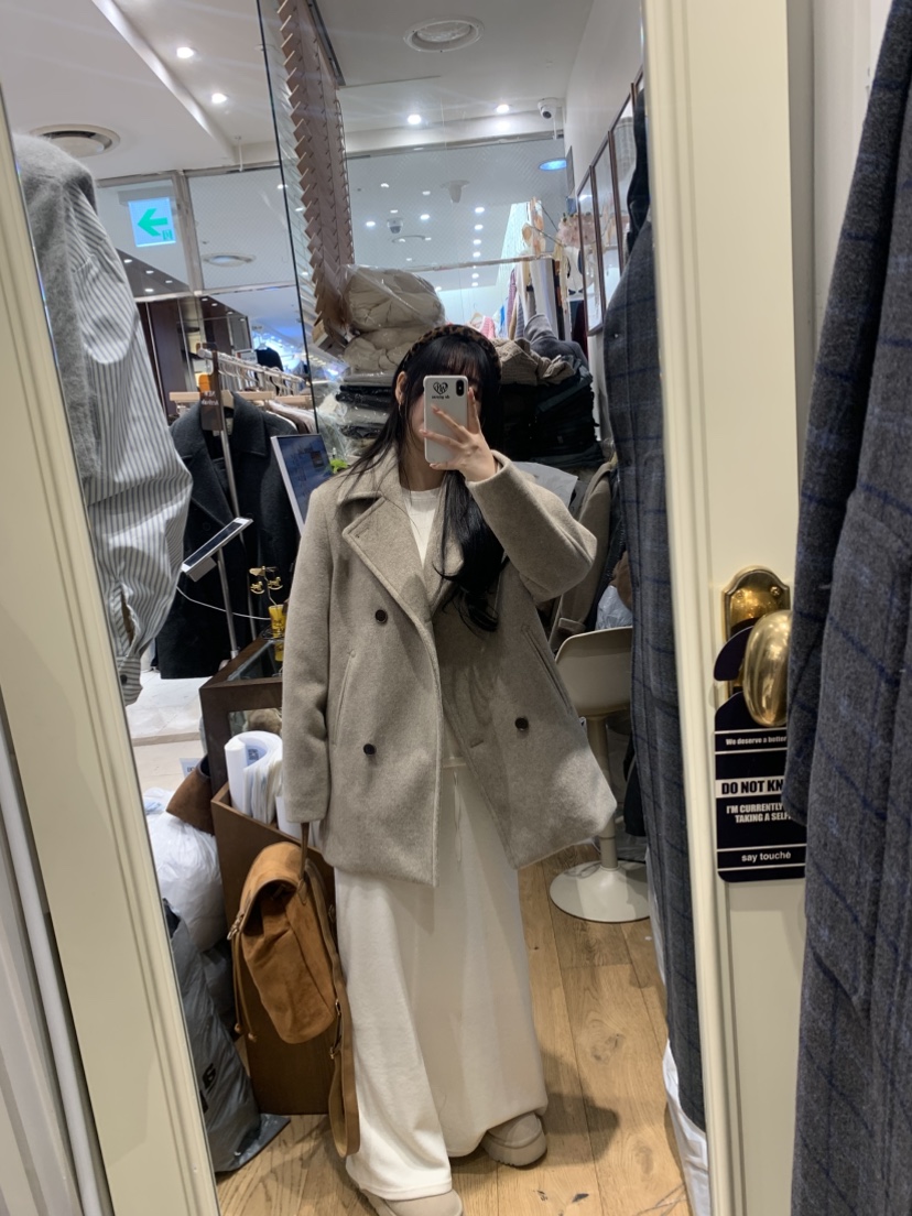 DE GO YOU東大門㊣直郵女士新品真品熱賣中長款大衣涂層雙層DE GO YOU中長款大衣