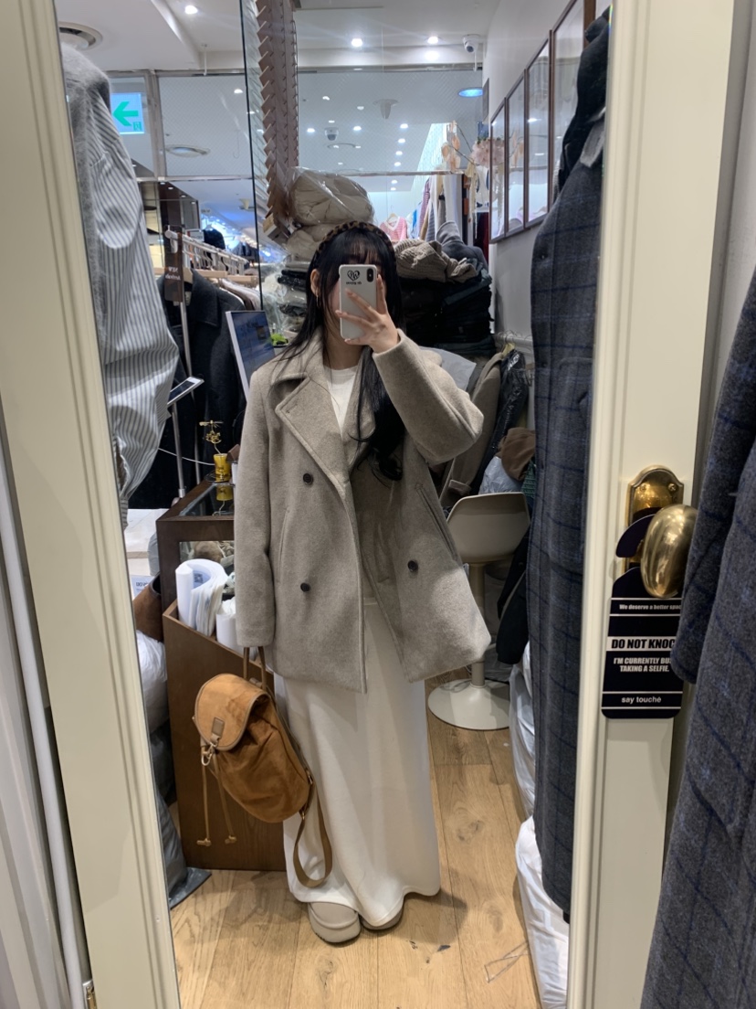 DE GO YOU東大門㊣直郵女士新品真品熱賣中長款大衣涂層雙層DE GO YOU中長款大衣