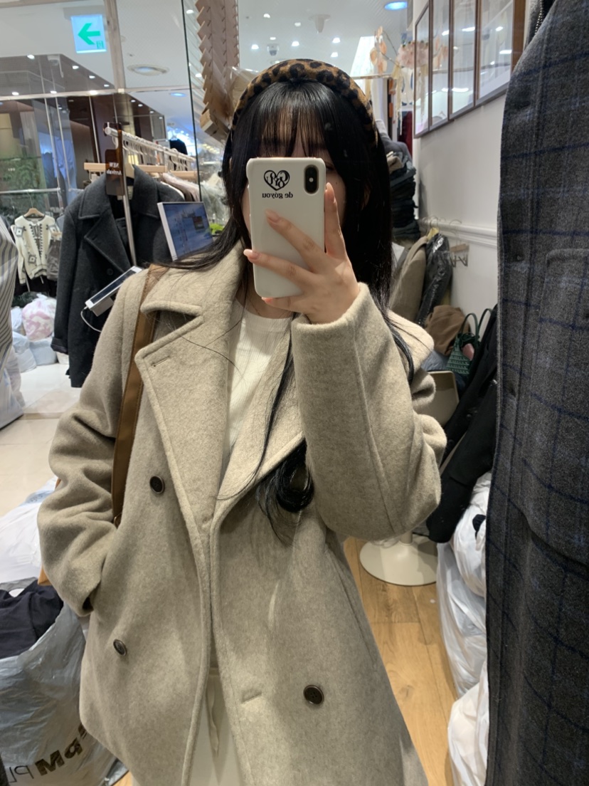 DE GO YOU東大門㊣直郵女士新品真品熱賣中長款大衣涂層雙層DE GO YOU中長款大衣