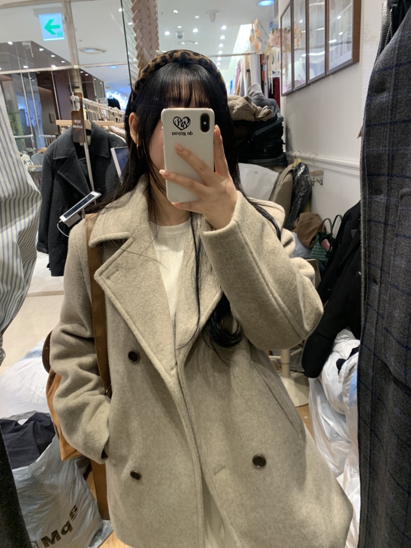 DE GO YOU東大門㊣直郵女士新品真品熱賣中長款大衣涂層雙層DE GO YOU中長款大衣