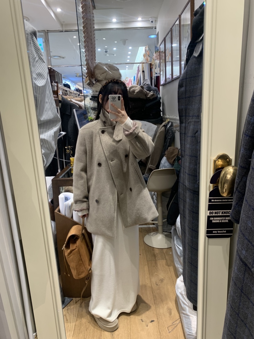 DE GO YOU東大門㊣直郵女士新品真品熱賣中長款大衣涂層雙層DE GO YOU中長款大衣