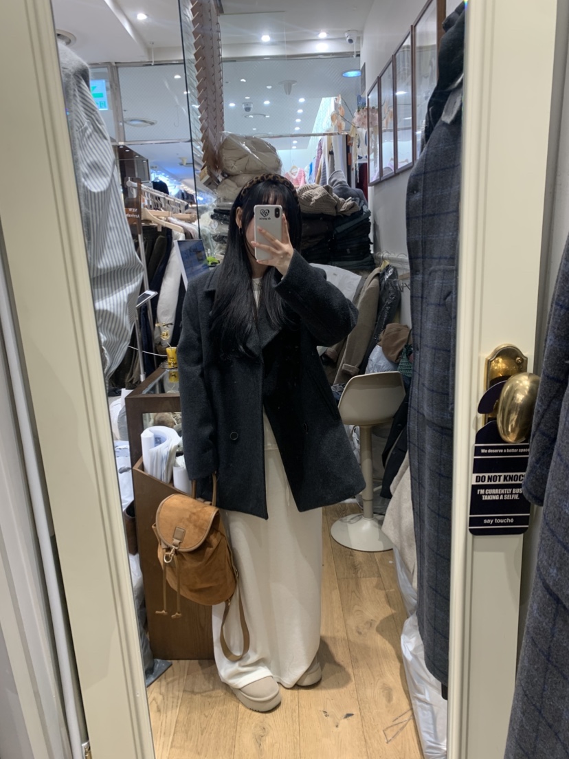 DE GO YOU東大門㊣直郵女士新品真品熱賣中長款大衣涂層雙層DE GO YOU中長款大衣