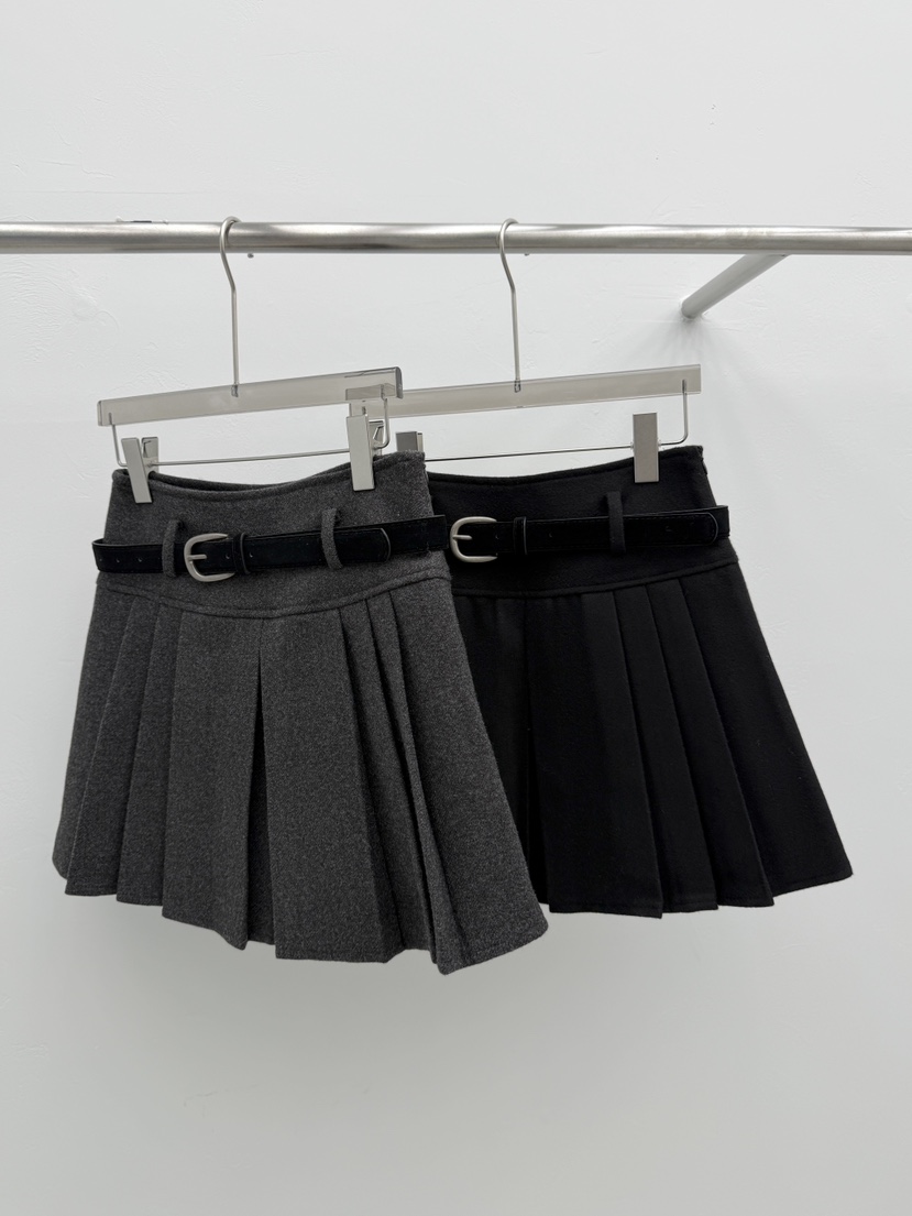 SEARE東大門㊣代購女裝新品時尚人氣25秋冬短裙不含腰帶系帶SEARE短裙