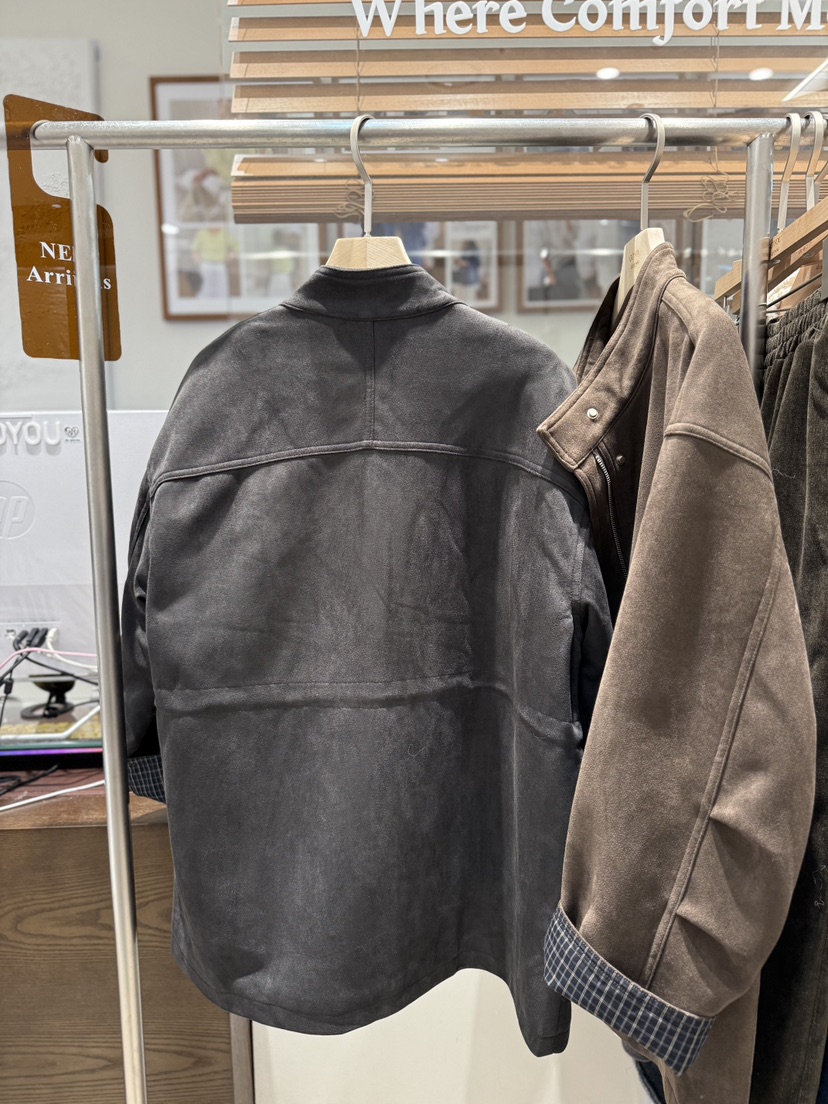 DE GO YOU東大門㊣直郵女裝新品休閑25秋冬職業夾克麂皮絎縫DE GO YOU夾克