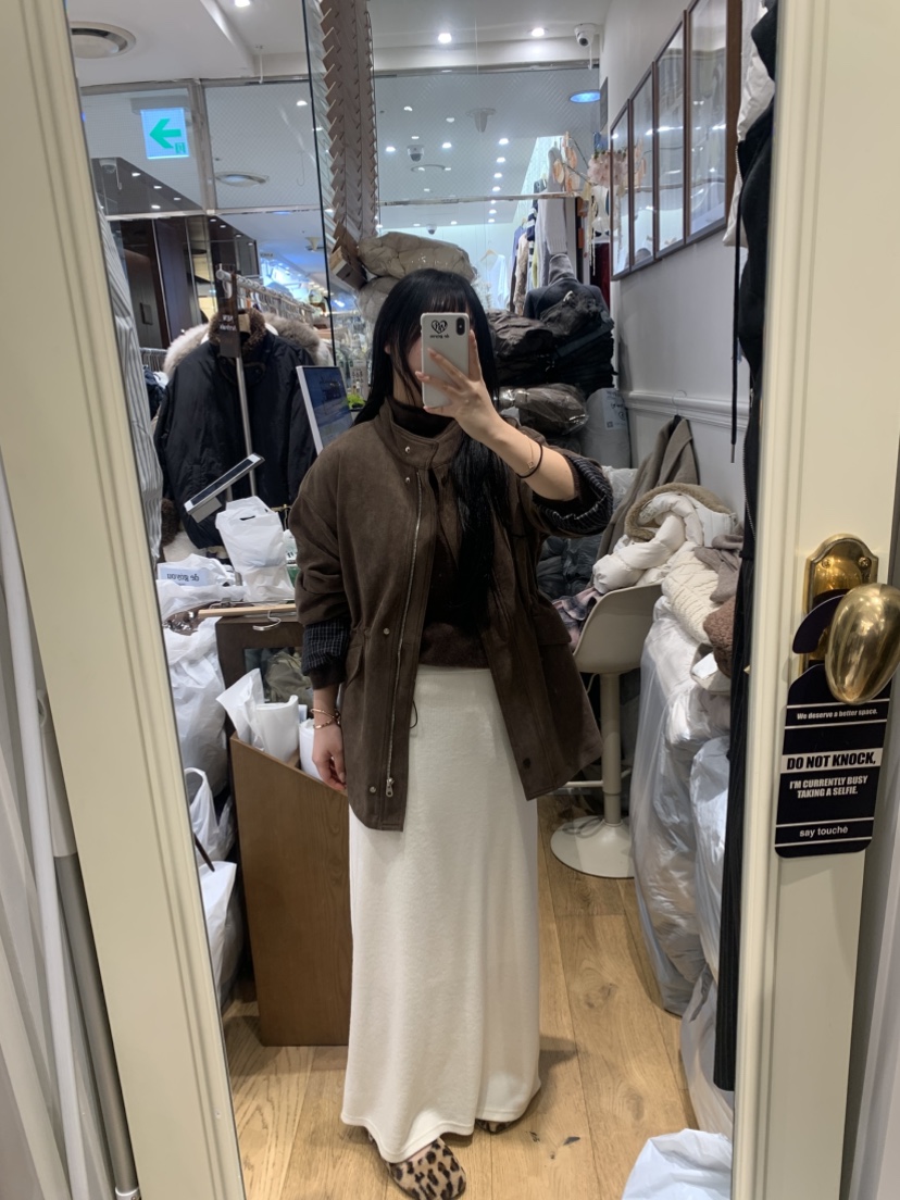 DE GO YOU東大門㊣直郵女裝新品休閑25秋冬職業夾克麂皮絎縫DE GO YOU夾克