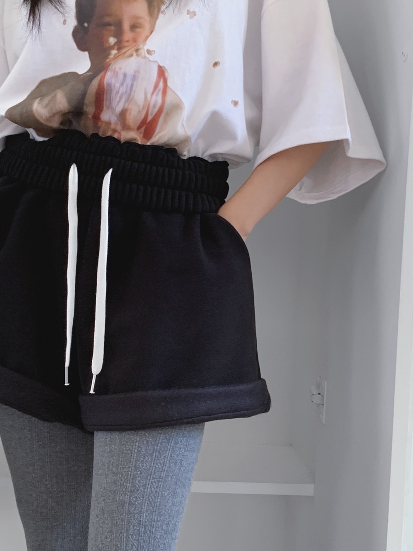 OURWAVE/OUR ROOM東大門㊣實拍女士新款人氣短褲加絨羊皮Our Wave/Our Room短褲