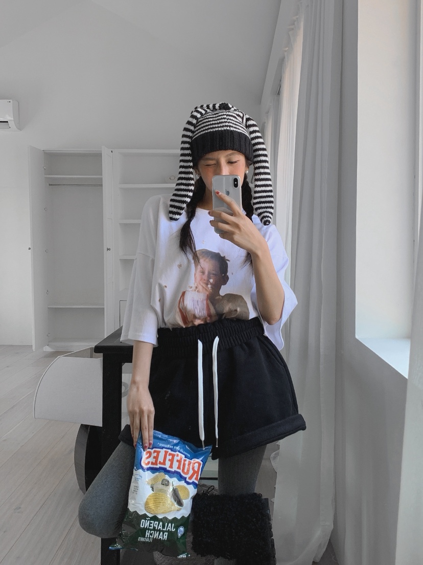 OURWAVE/OUR ROOM東大門㊣實拍女士新款人氣短褲加絨羊皮Our Wave/Our Room短褲