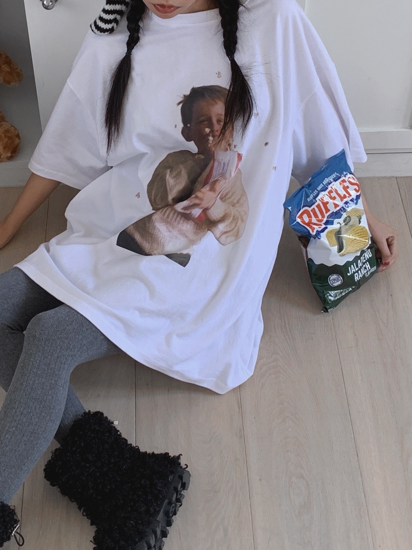 OURWAVE/OUR ROOM韓國直郵㊣女士新品人氣真品25秋冬T恤加絨Our Wave/Our RoomT恤