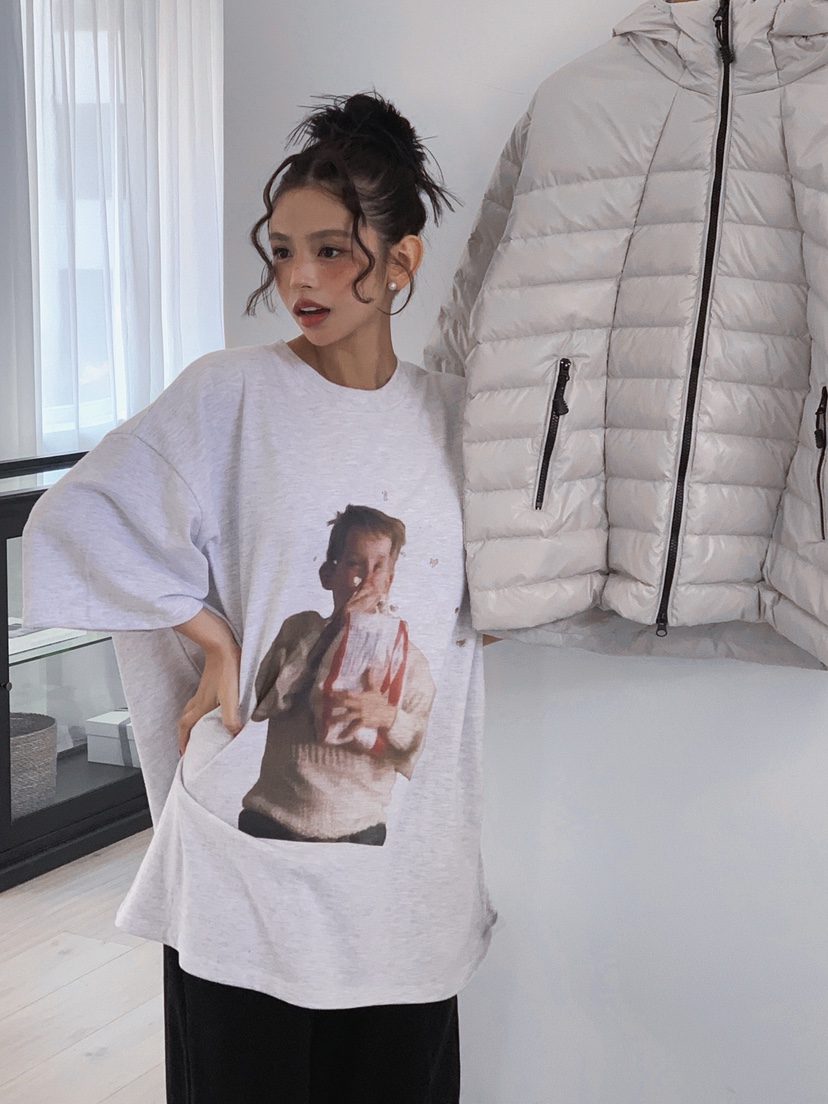 OURWAVE/OUR ROOM韓國直郵㊣女士新品人氣真品25秋冬T恤加絨Our Wave/Our RoomT恤