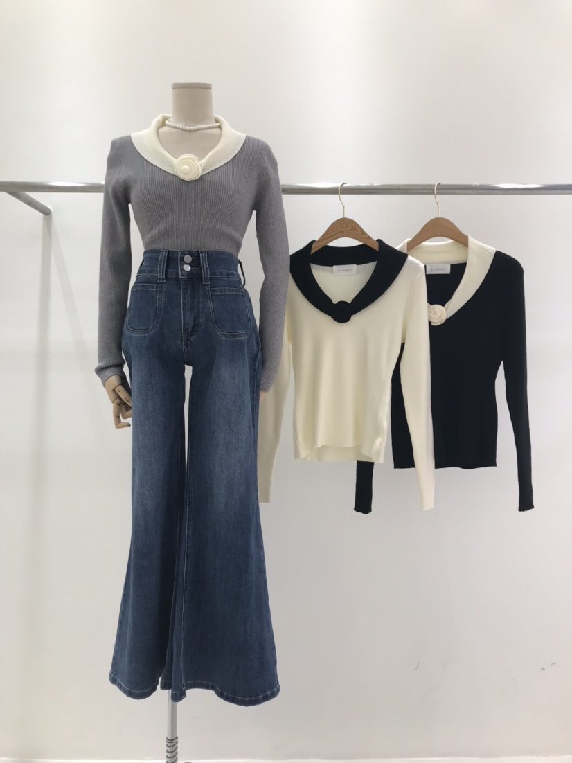 KC MARKET東大門㊣實拍女士新款休閑人氣真品時尚職業針織衫KC MARKET針織衫