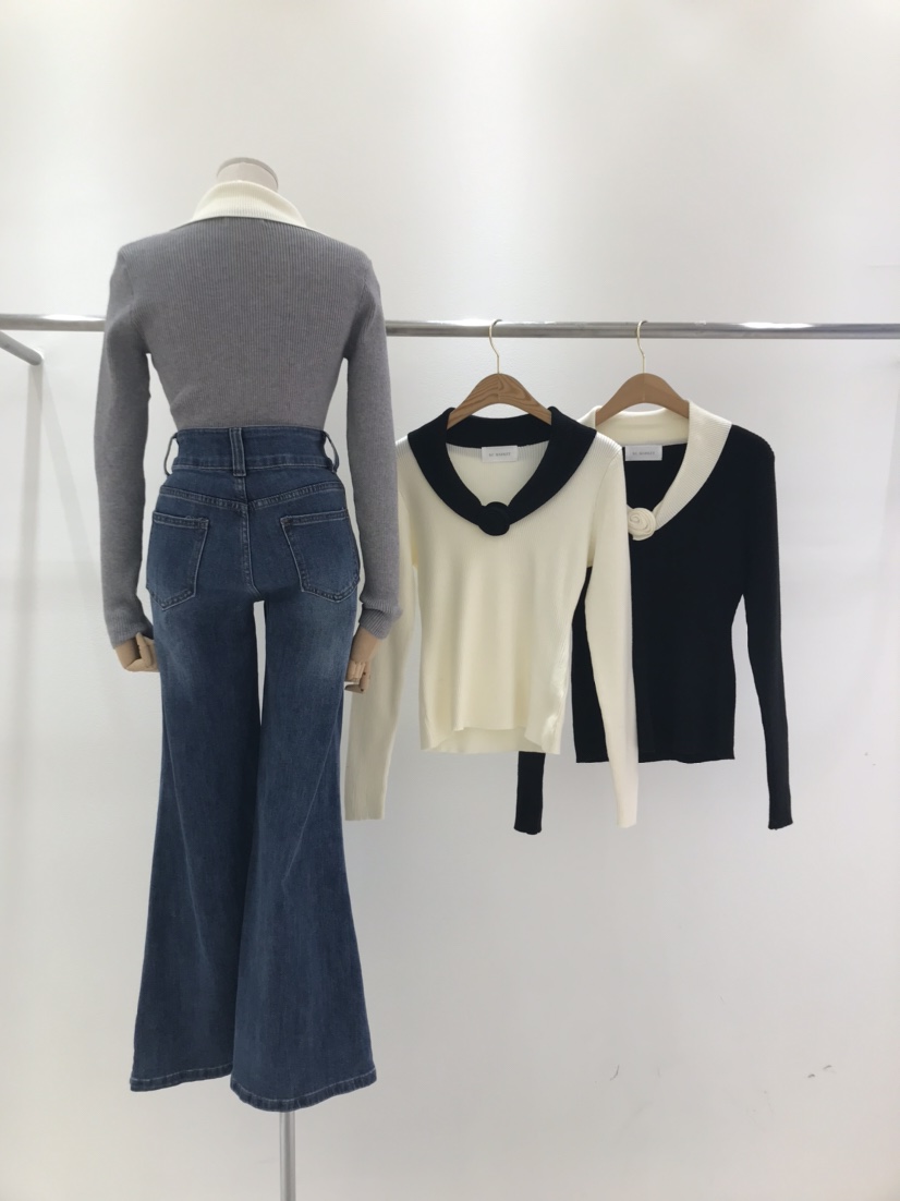 KC MARKET東大門㊣實拍女士新款休閑人氣真品時尚職業針織衫KC MARKET針織衫