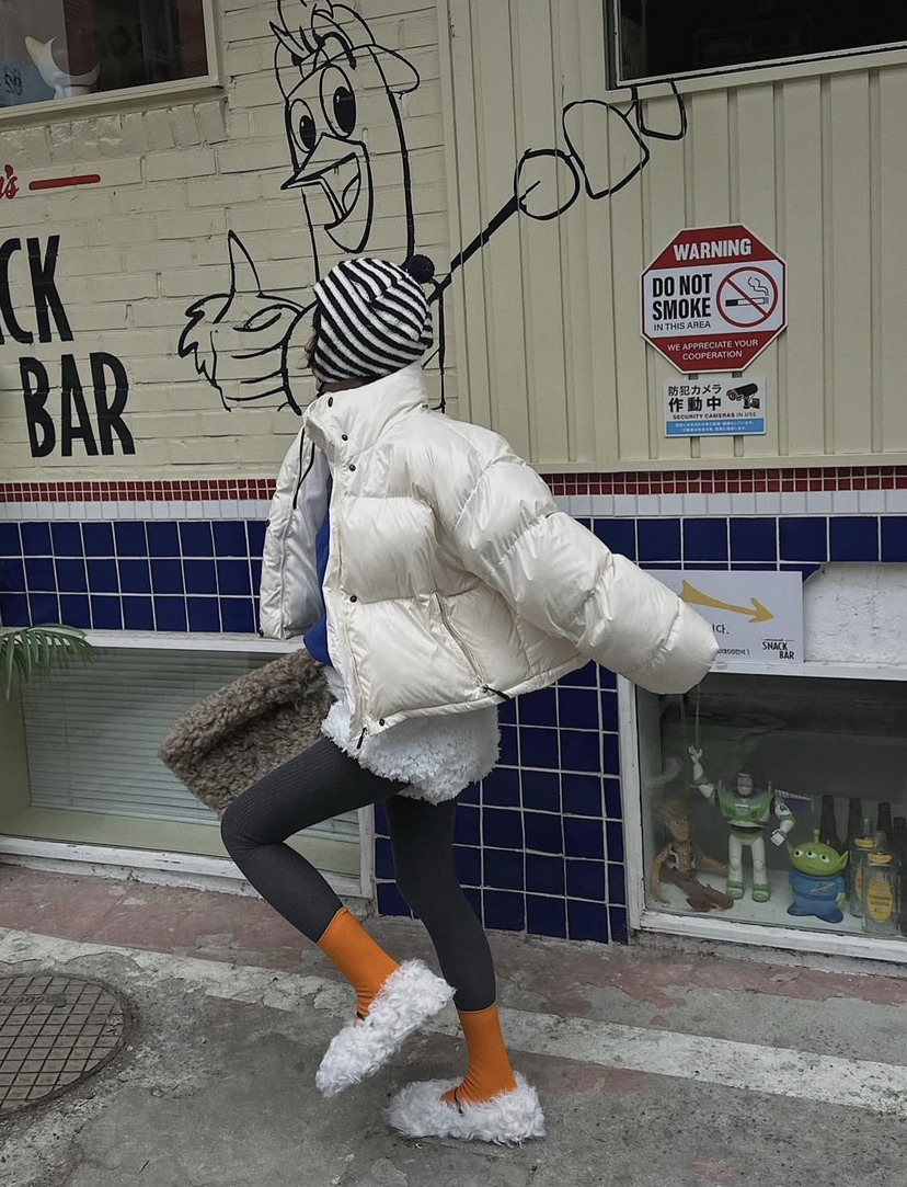 OURWAVE/OUR ROOM韓國直郵㊣女裝新款推薦短款羽絨服鴨絨Our Wave/Our Room短款羽絨服