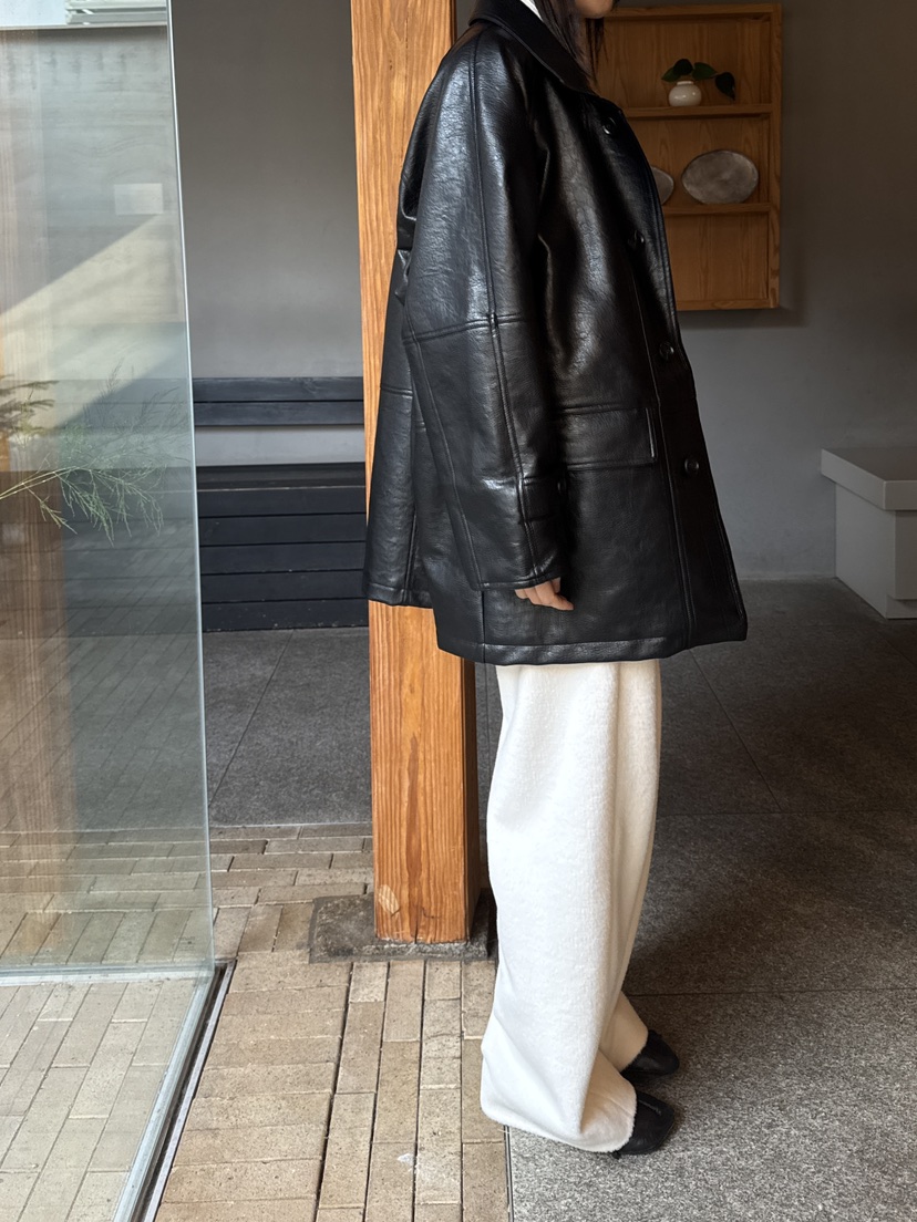 FIFO韓國代購㊣女裝新款職業25秋冬推薦休閑人氣中長款大衣FIFO中長款大衣