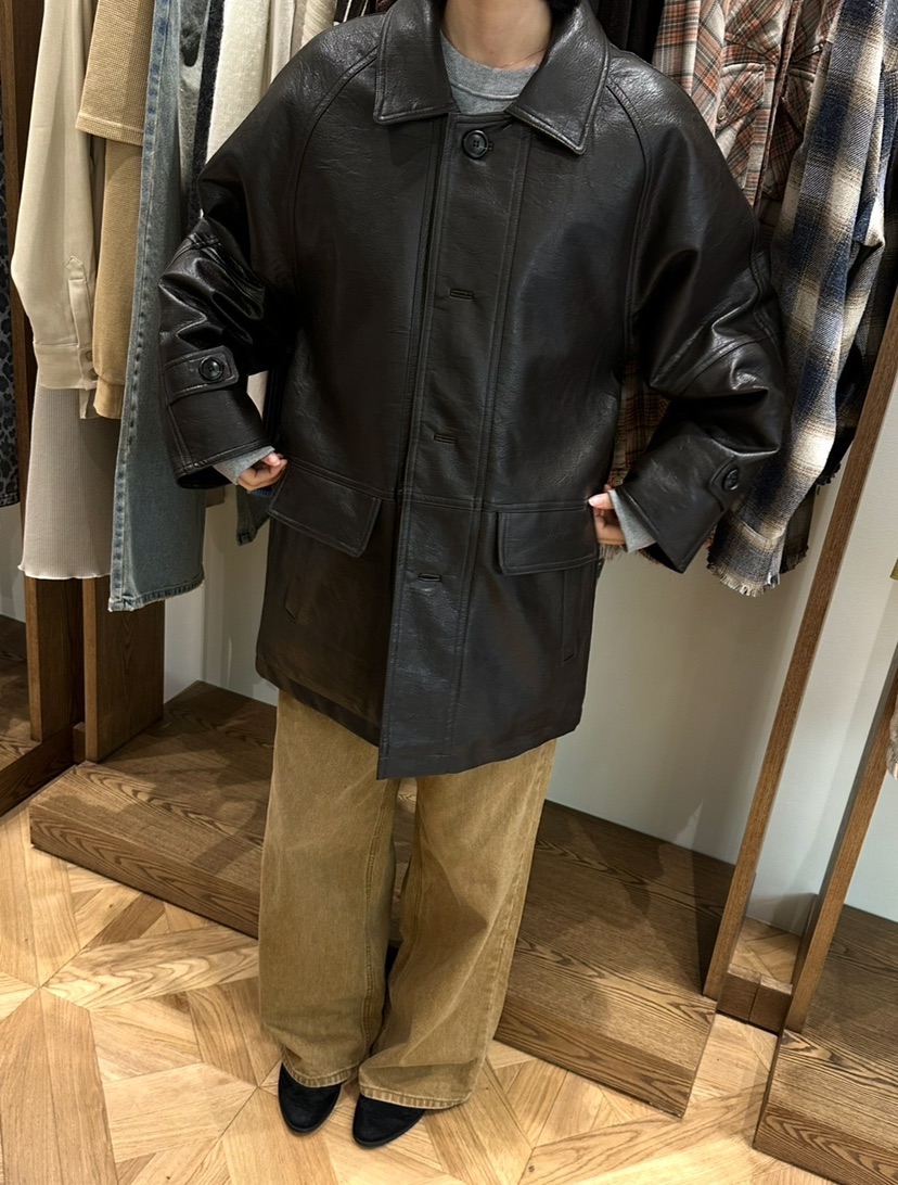 FIFO韓國代購㊣女裝新款職業25秋冬推薦休閑人氣中長款大衣FIFO中長款大衣