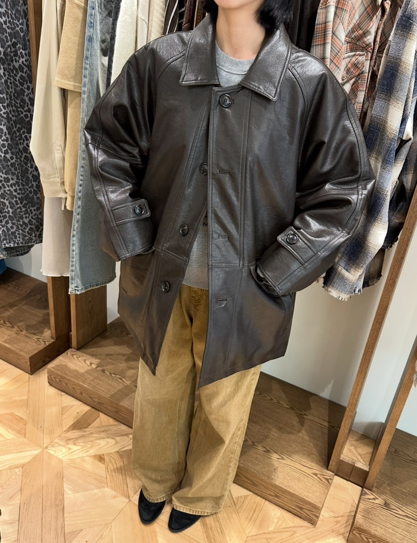 FIFO韓國代購㊣女裝新款職業25秋冬推薦休閑人氣中長款大衣FIFO中長款大衣