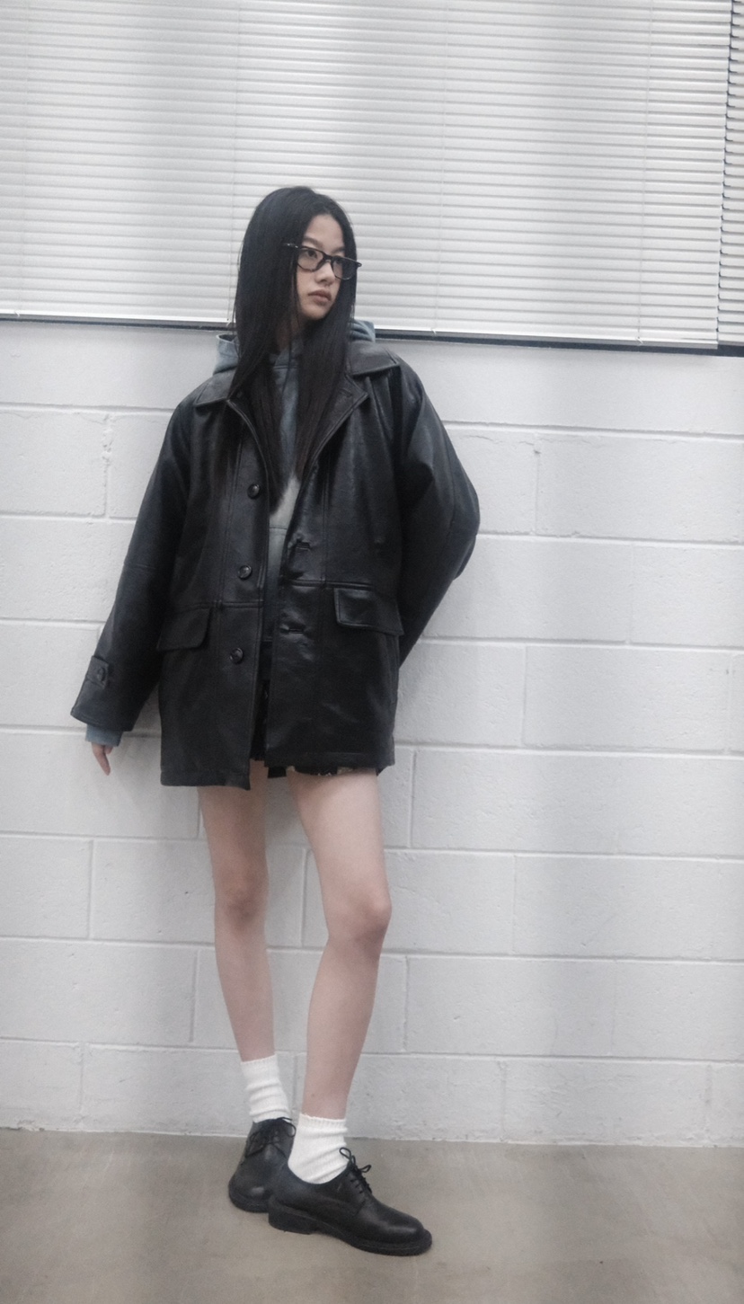 FIFO韓國代購㊣女裝新款職業25秋冬推薦休閑人氣中長款大衣FIFO中長款大衣