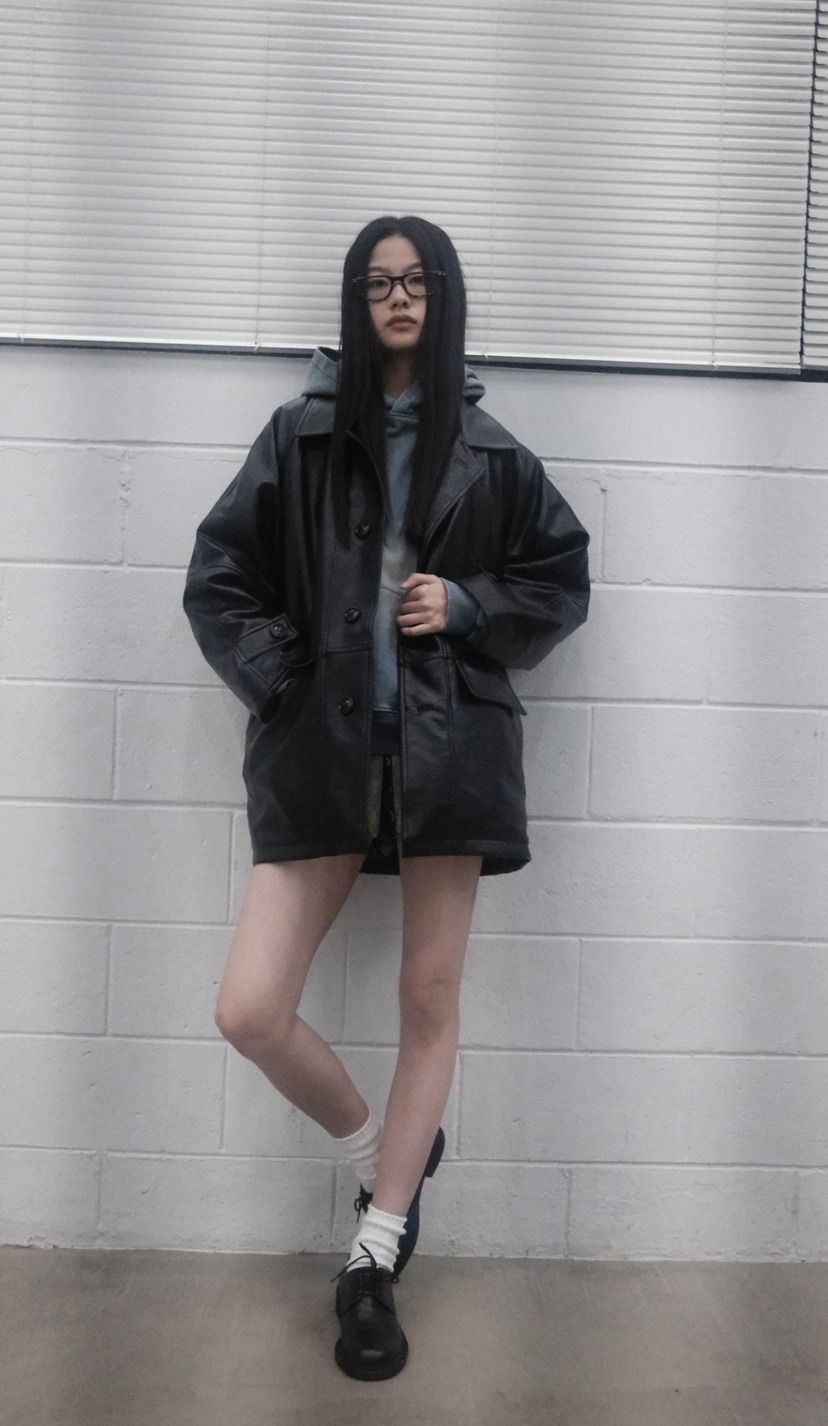 FIFO韓國代購㊣女裝新款職業25秋冬推薦休閑人氣中長款大衣FIFO中長款大衣