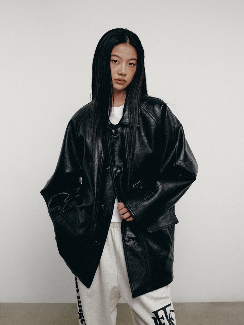 FIFO韓國代購㊣女裝新款職業25秋冬推薦休閑人氣中長款大衣FIFO中長款大衣