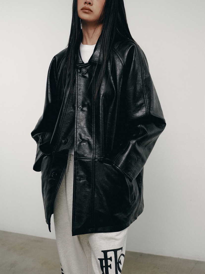 FIFO韓國代購㊣女裝新款職業25秋冬推薦休閑人氣中長款大衣FIFO中長款大衣