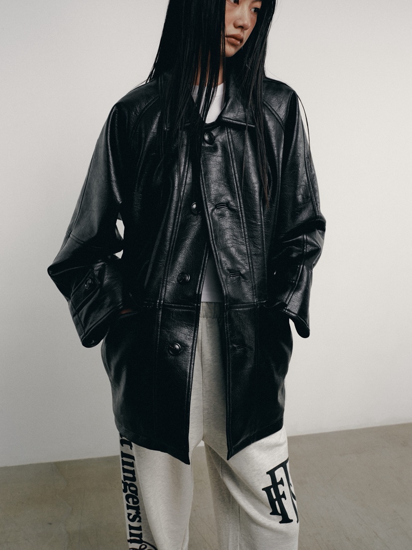 FIFO韓國代購㊣女裝新款職業25秋冬推薦休閑人氣中長款大衣FIFO中長款大衣圖色1