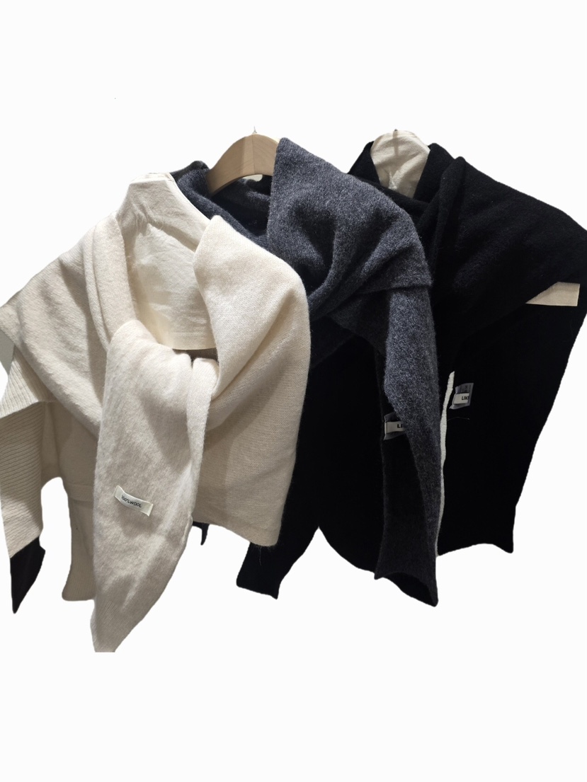 LIKEVAM韓國直郵㊣女裝新品25秋冬熱賣時尚推薦圍巾披肩披肩LIKEVAM圍巾/披肩