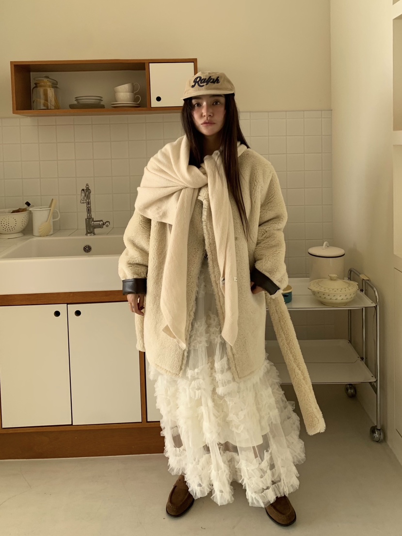 LIKEVAM韓國直郵㊣女裝新品25秋冬熱賣時尚推薦圍巾披肩披肩LIKEVAM圍巾/披肩