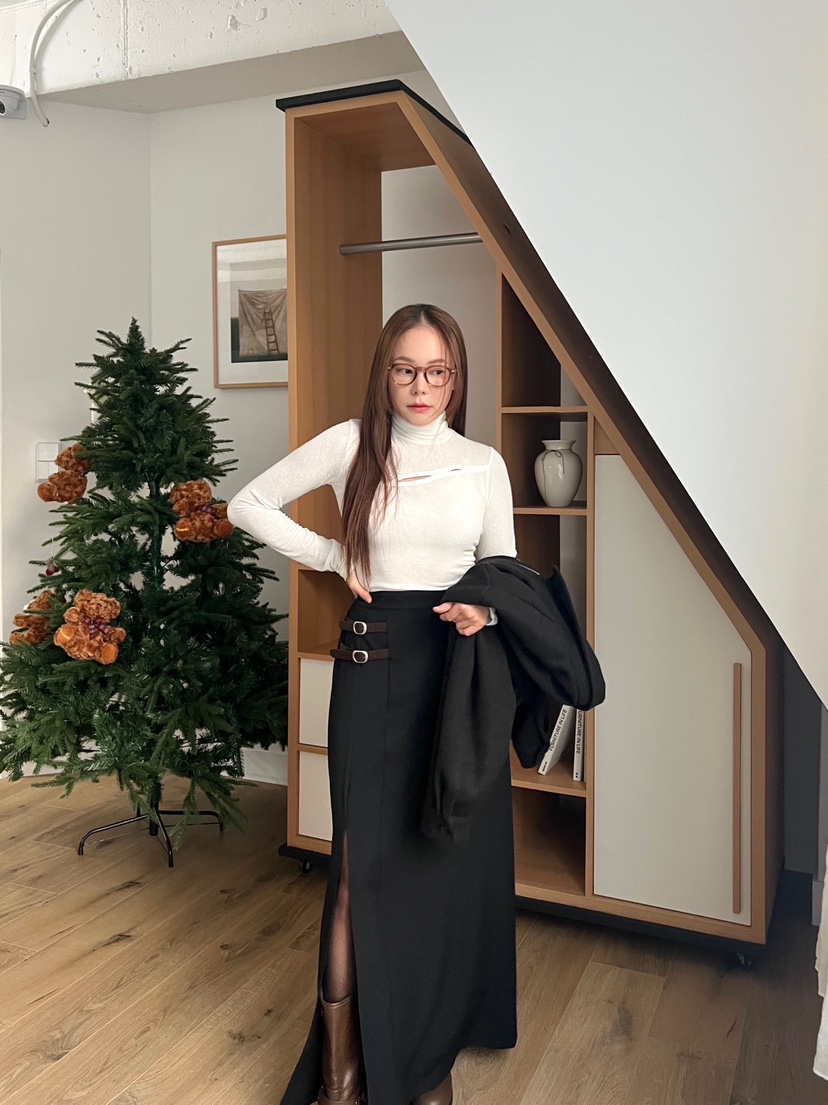 BOLD東大門㊣實拍女裝新品真品熱賣25秋冬時尚職業人氣長裙BOLD長裙