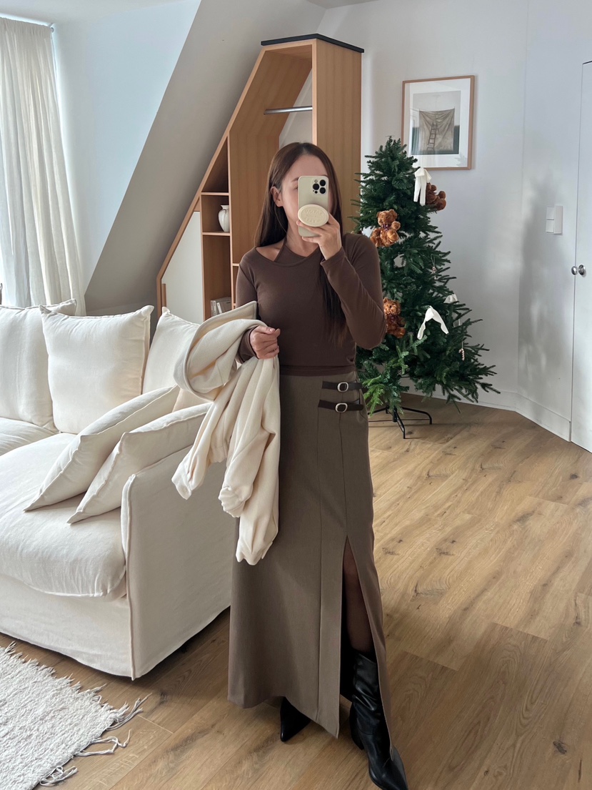 BOLD東大門㊣實拍女裝新品真品熱賣25秋冬時尚職業人氣長裙BOLD長裙