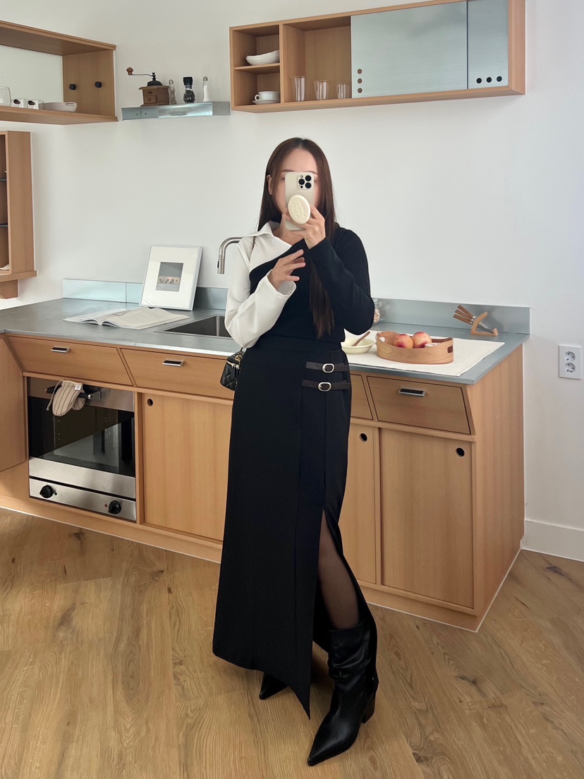 BOLD東大門㊣實拍女裝新品真品熱賣25秋冬時尚職業人氣長裙BOLD長裙