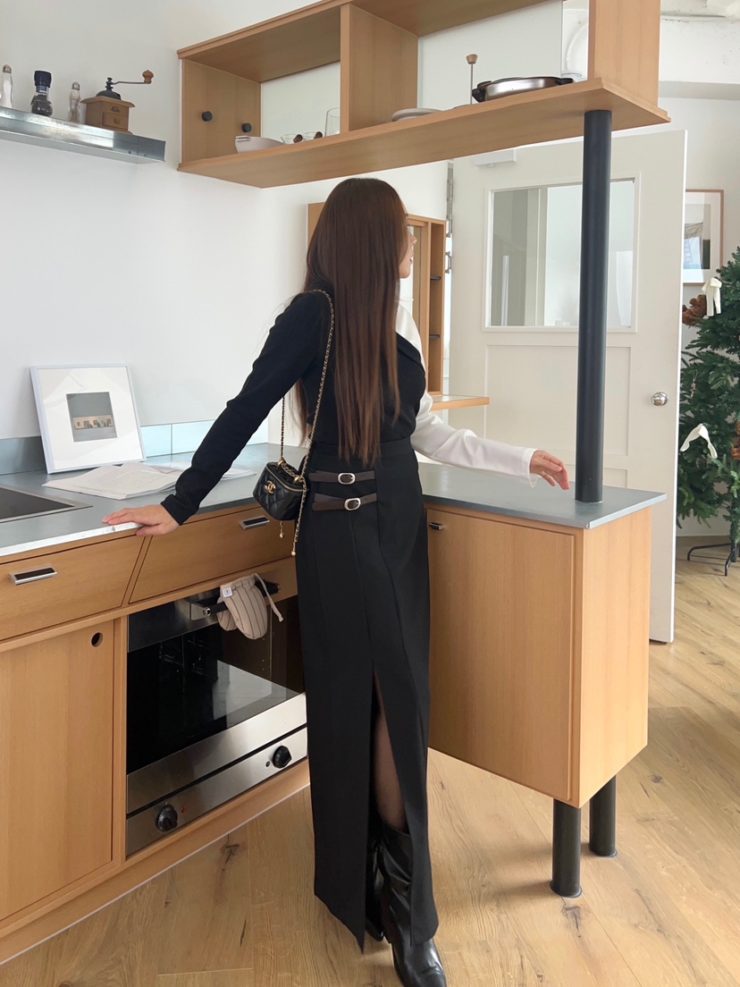 BOLD東大門㊣實拍女裝新品真品熱賣25秋冬時尚職業人氣長裙BOLD長裙