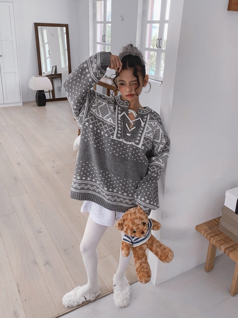 OURWAVE/OUR ROOM東大門㊣代購女士新品25秋冬時尚人氣毛衣Our Wave/Our Room毛衣