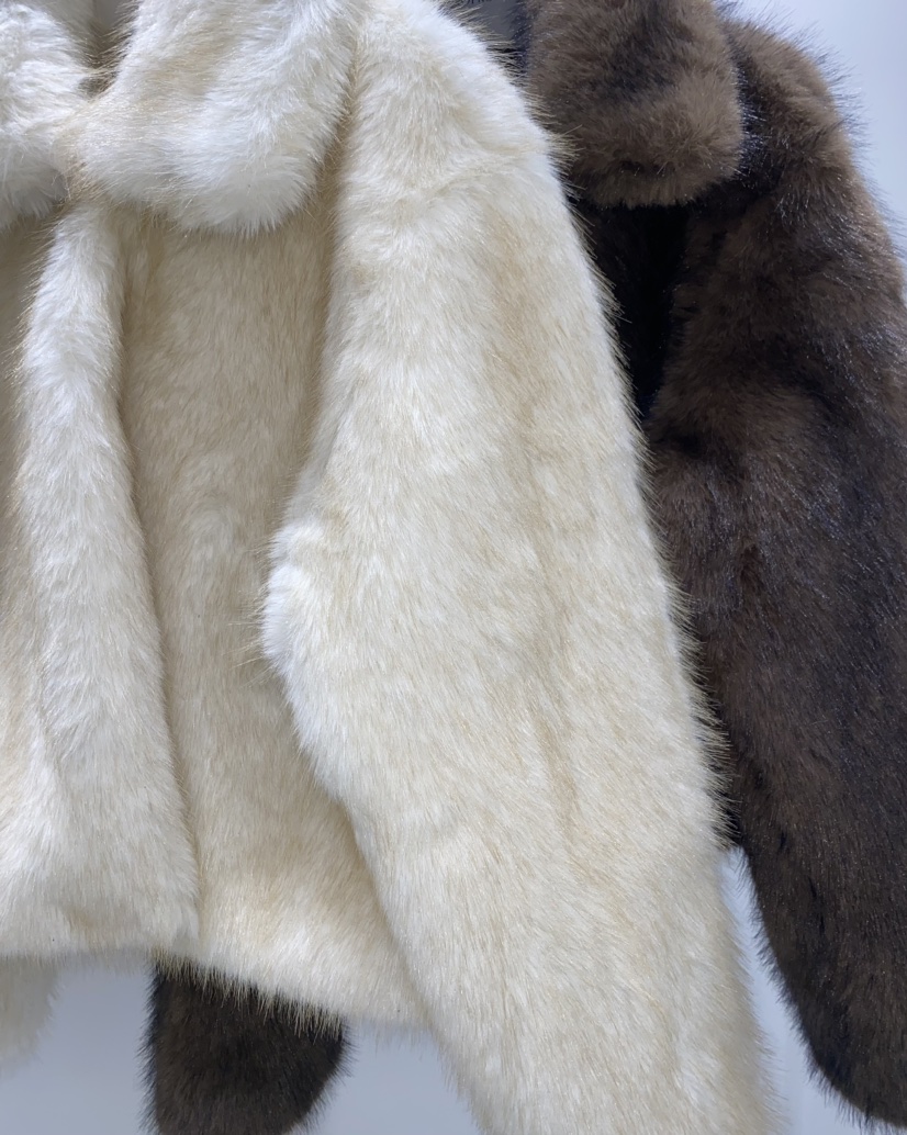 NOPROBLEM韓國直郵㊣女裝新品時尚職業人氣25秋冬短款大衣毛皮NOPROBLEM短款大衣