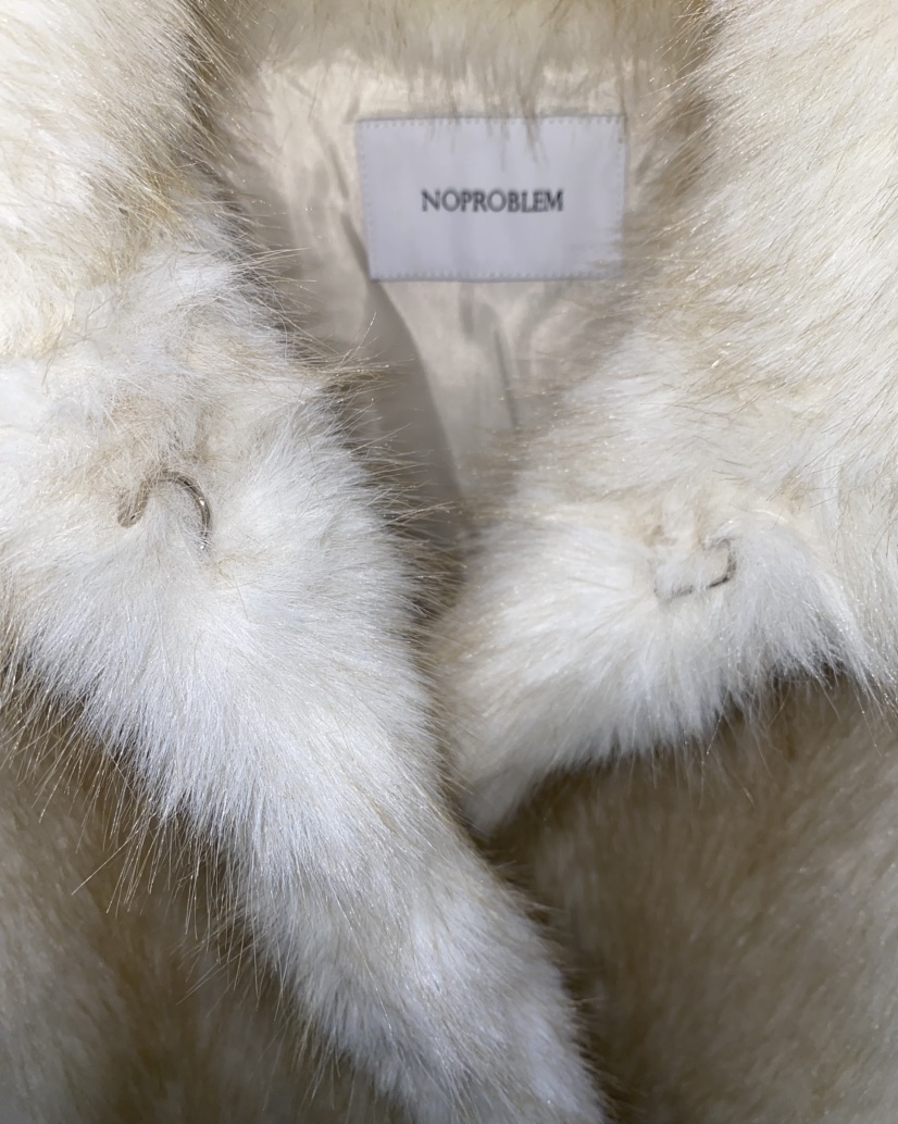 NOPROBLEM韓國直郵㊣女裝新品時尚職業人氣25秋冬短款大衣毛皮NOPROBLEM短款大衣