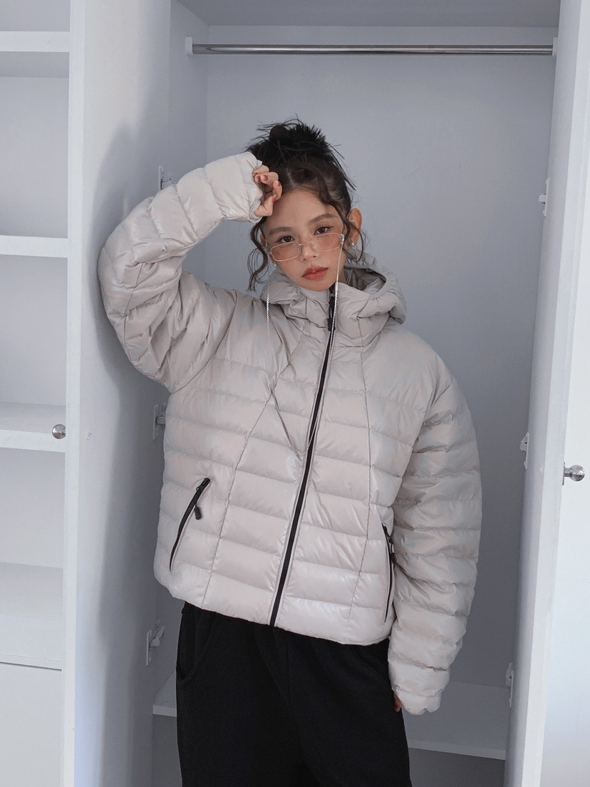 OURWAVE/OUR ROOM東大門㊣代購女裝新款休閑短款羽絨服鴨絨Our Wave/Our Room短款羽絨服