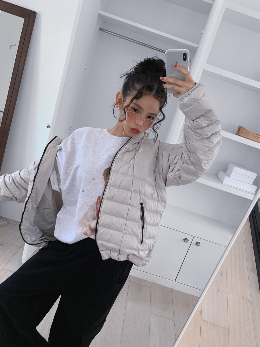 OURWAVE/OUR ROOM東大門㊣代購女裝新款休閑短款羽絨服鴨絨Our Wave/Our Room短款羽絨服