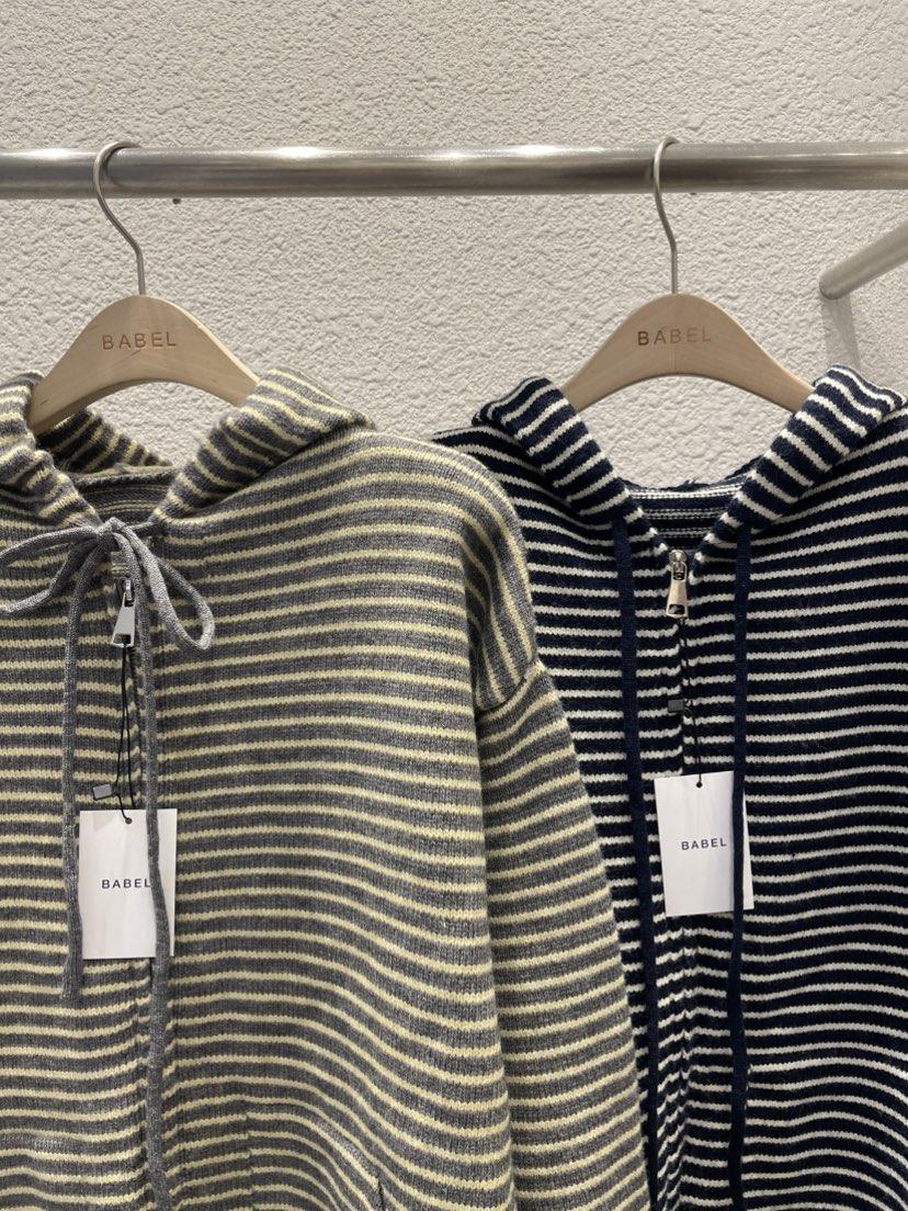 BABEL東大門㊣代購女士新款休閑真品25秋冬針織衫連帽拉鏈衫BABEL針織衫