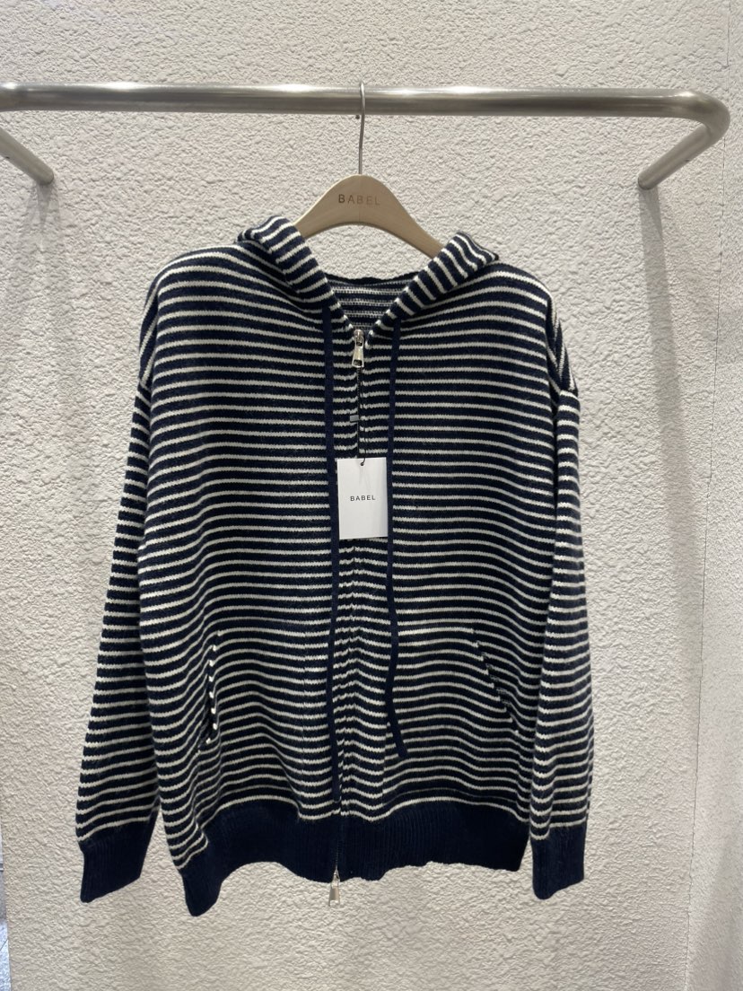 BABEL東大門㊣代購女士新款休閑真品25秋冬針織衫連帽拉鏈衫BABEL針織衫圖色2