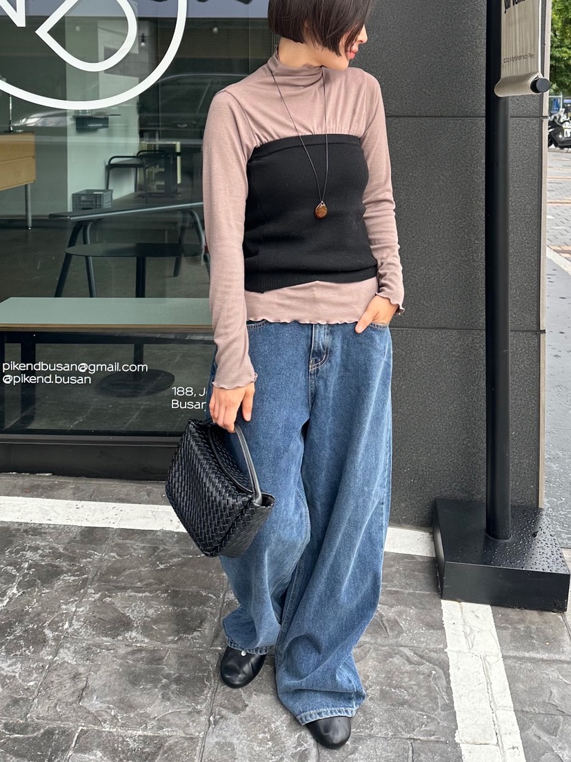 EOMPIT東大門㊣實拍女士新品真品時尚休閑人氣推薦25秋冬牛仔褲EOMPIT牛仔褲