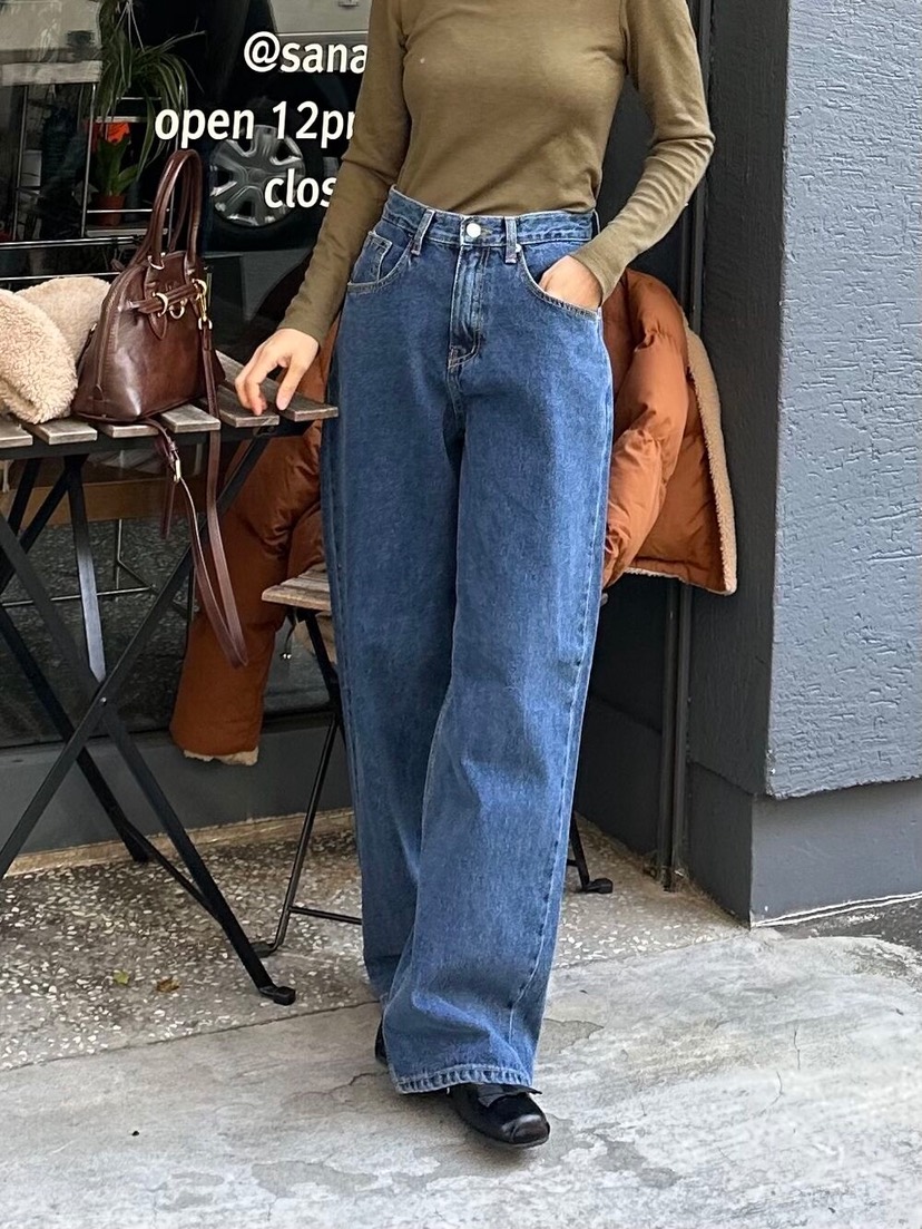 EOMPIT東大門㊣實拍女士新品真品時尚休閑人氣推薦25秋冬牛仔褲EOMPIT牛仔褲