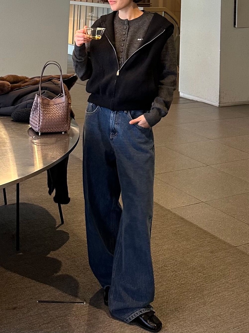 EOMPIT東大門㊣實拍女士新品真品時尚休閑人氣推薦25秋冬牛仔褲EOMPIT牛仔褲