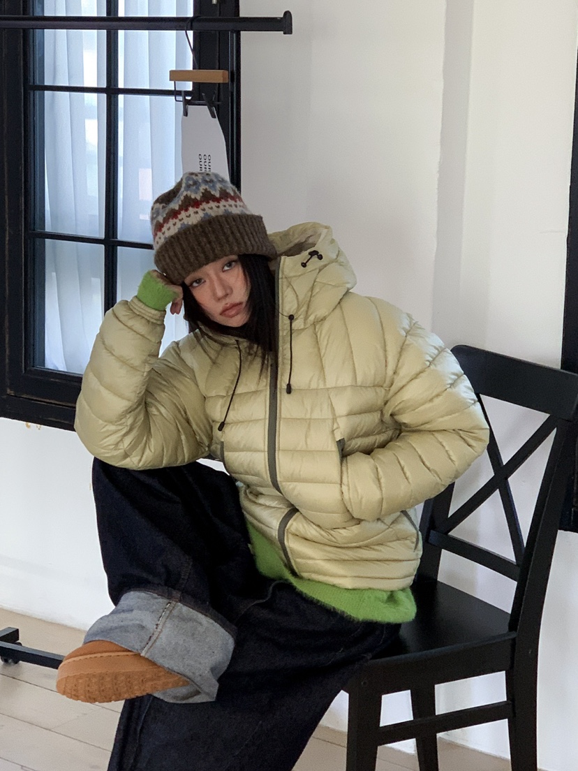 OURWAVE/OUR ROOM東大門㊣代購女士新款休閑時尚短款棉服Our Wave/Our Room短款棉服