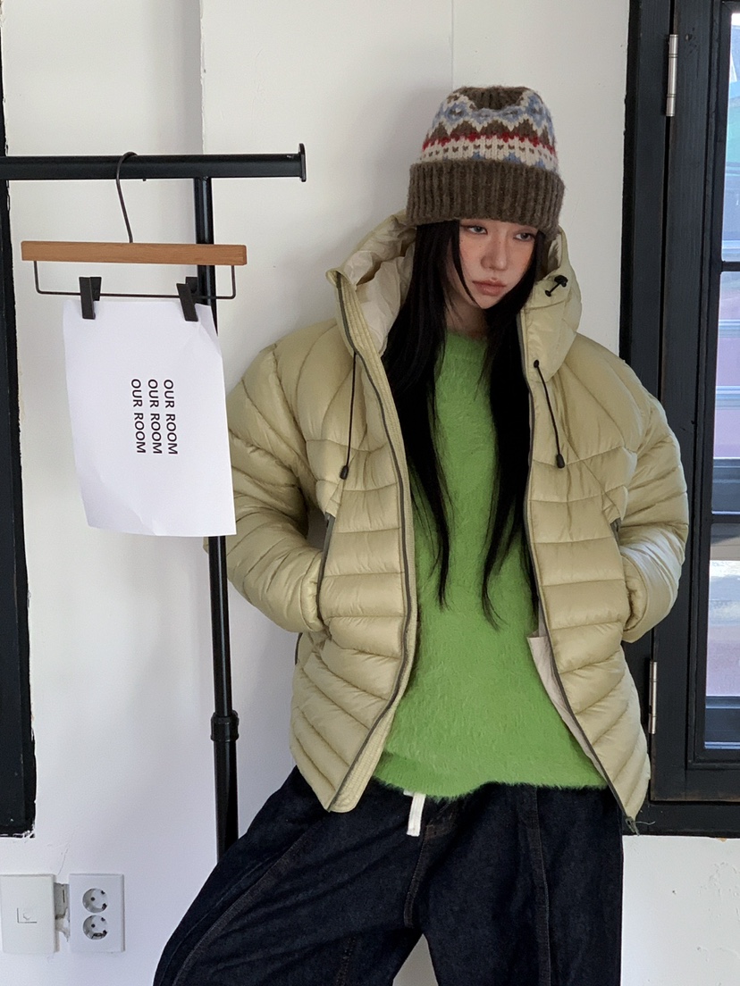 OURWAVE/OUR ROOM東大門㊣代購女士新款休閑時尚短款棉服Our Wave/Our Room短款棉服