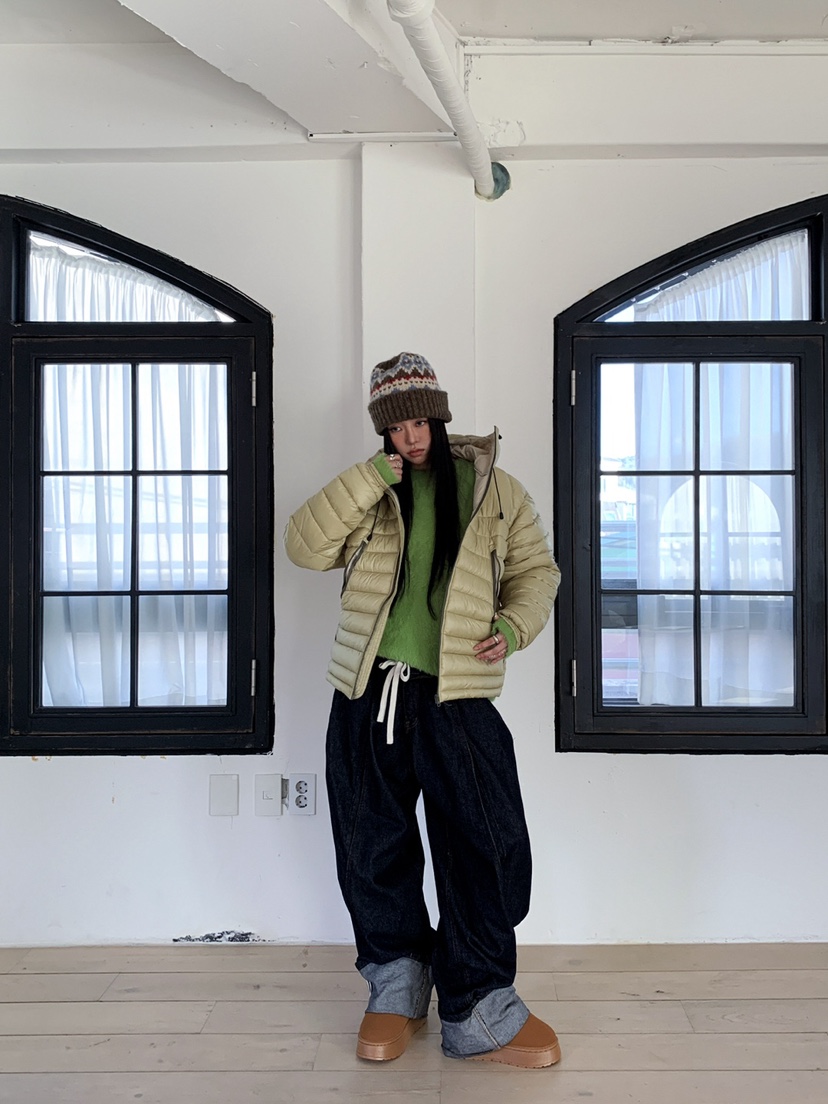 OURWAVE/OUR ROOM東大門㊣代購女士新款休閑時尚短款棉服Our Wave/Our Room短款棉服