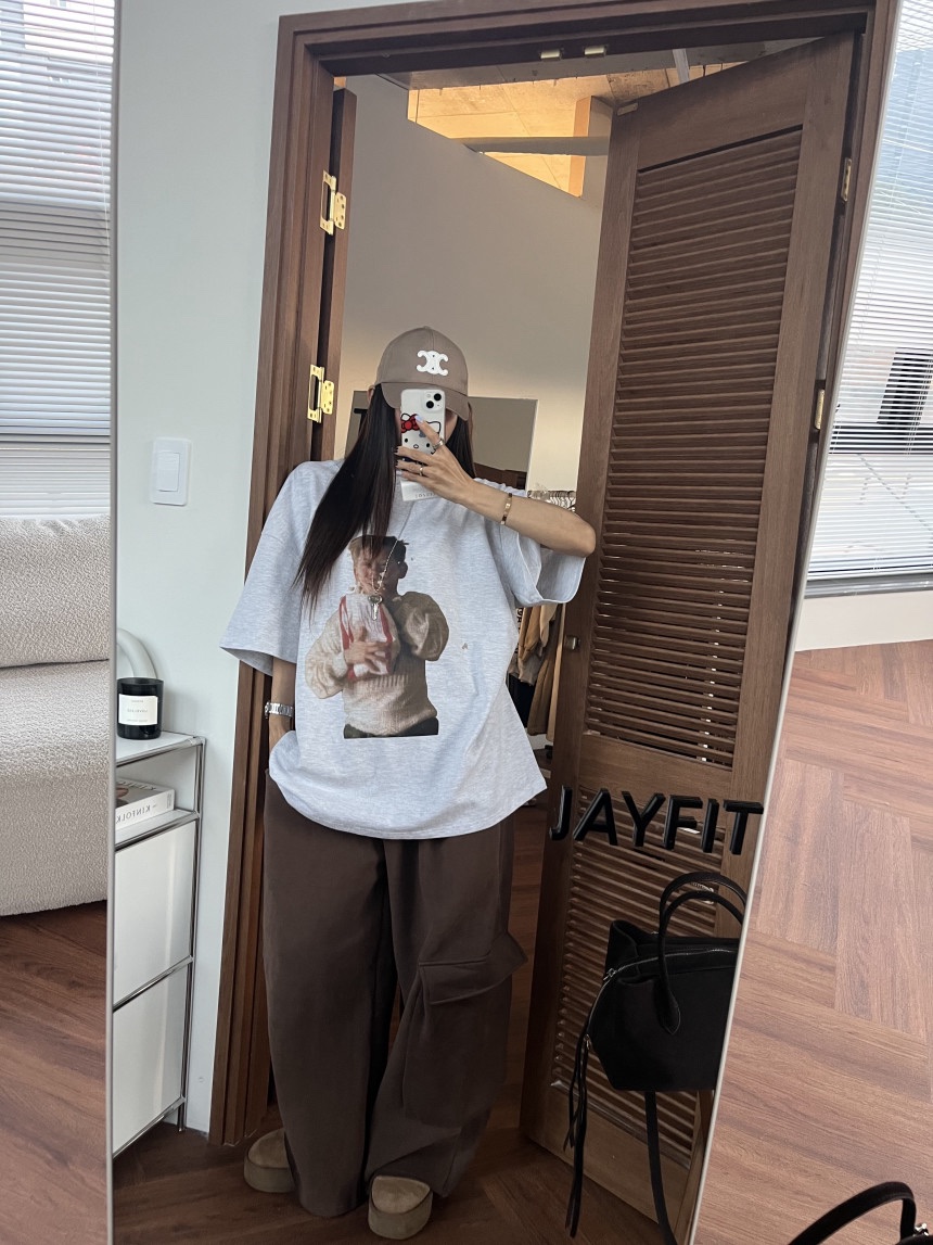 OURWAVE/OUR ROOM韓國直郵㊣女士新款熱賣休閑褲工裝褲加絨Our Wave/Our Room休閑褲