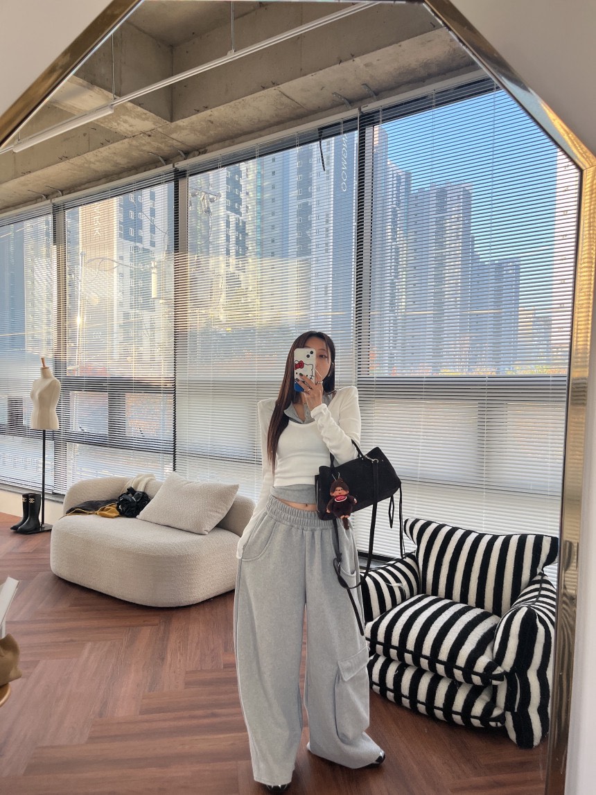 OURWAVE/OUR ROOM韓國直郵㊣女士新款熱賣休閑褲工裝褲加絨Our Wave/Our Room休閑褲