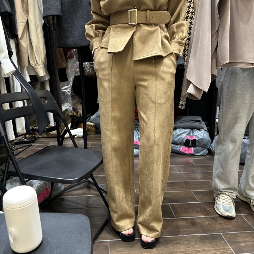 HERISH-HAUTE東大門㊣實拍女士新品推薦時尚休閑休閑褲絨面革HERISH-HAUTE休閑褲圖色2