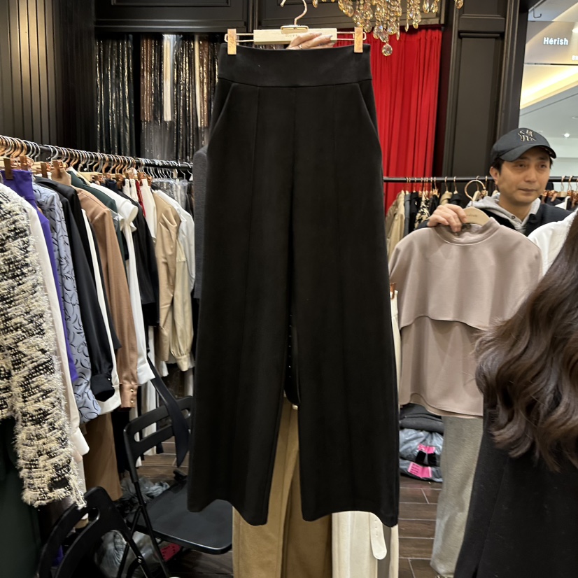 HERISH-HAUTE東大門㊣實拍女士新品推薦時尚休閑休閑褲絨面革HERISH-HAUTE休閑褲圖色3